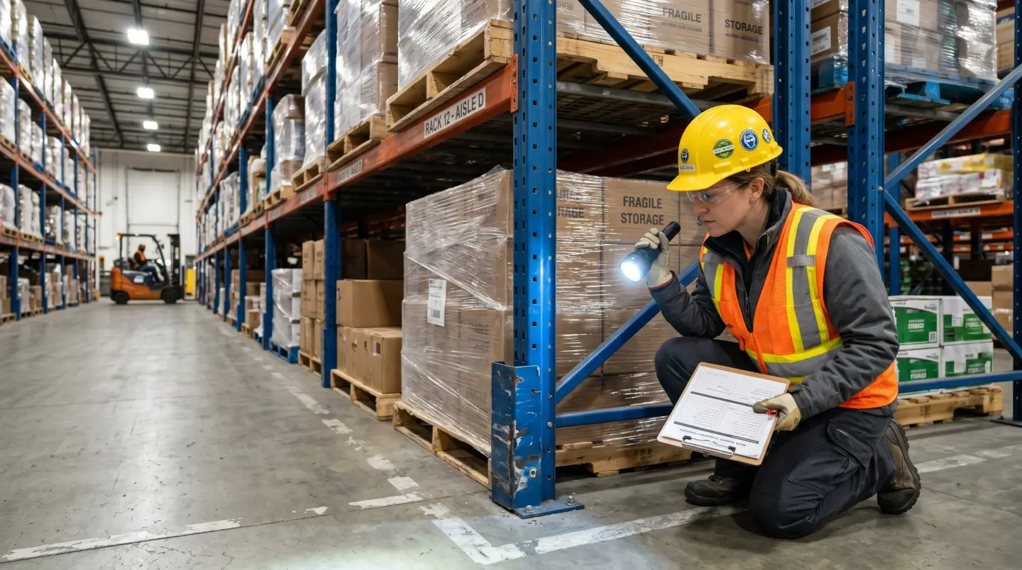Pallet racking inspection and repair services in a Dulles corridor warehouse