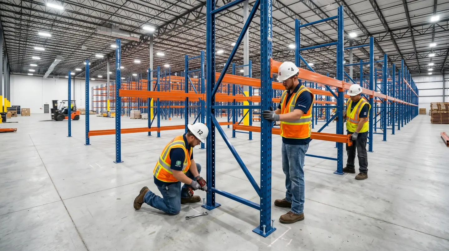 Pallet racking installation in a Dulles corridor warehouse facility