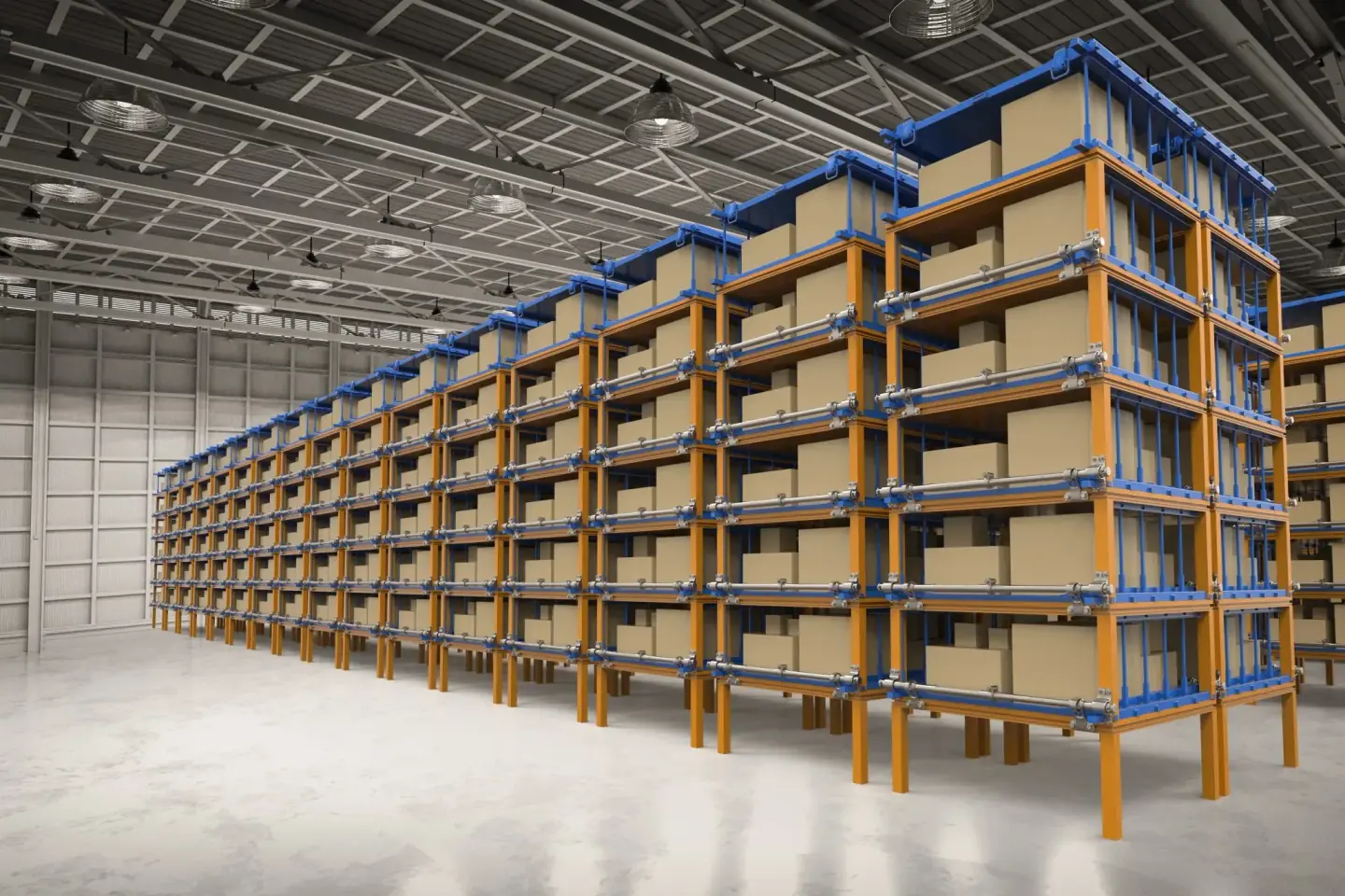 Engineered pallet racking layout modeled for a Dulles corridor warehouse